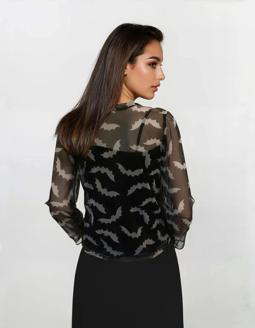 Chandail mesh avec imprimé chauves-souris