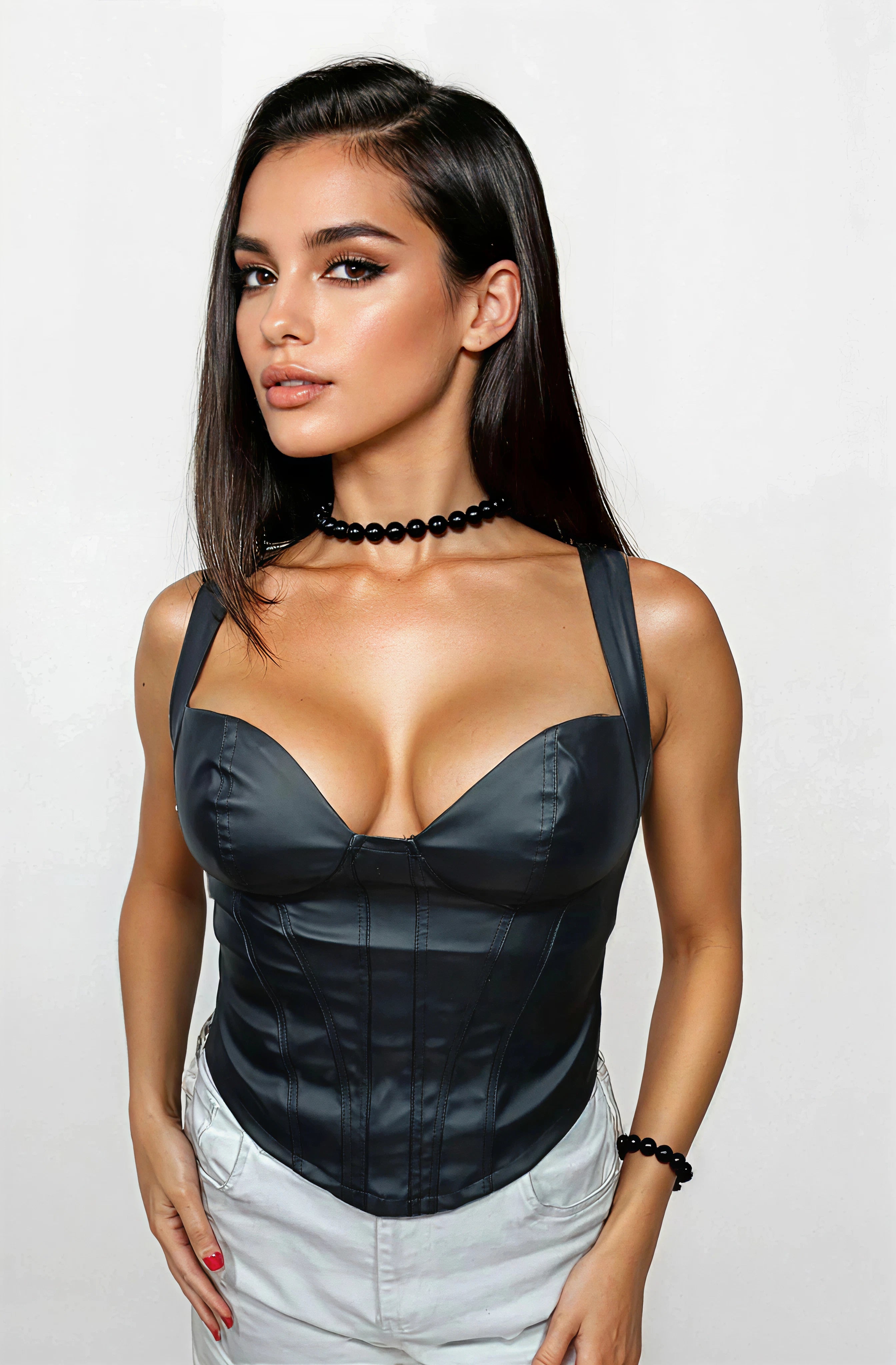 Blouse corset gothique noir