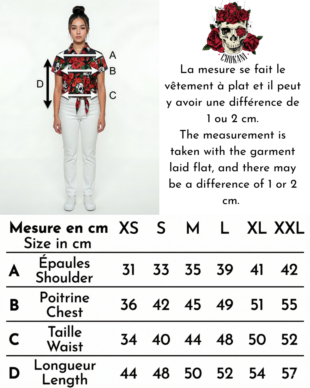 Chemisier cowgirl rock rouge