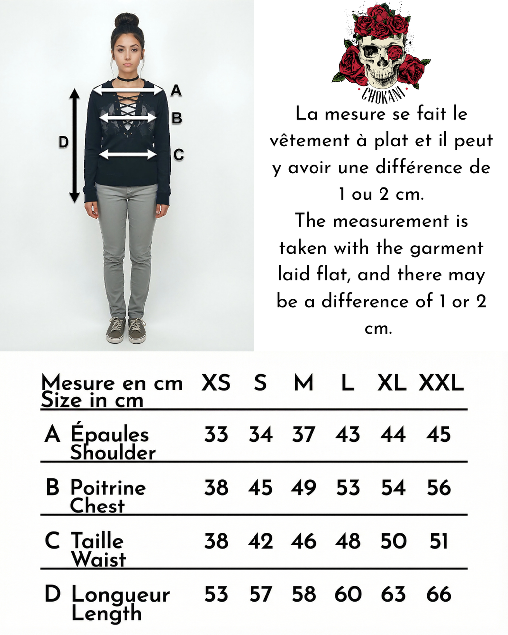 Hoodie Sexy à Lacets – Skull Dark Edition