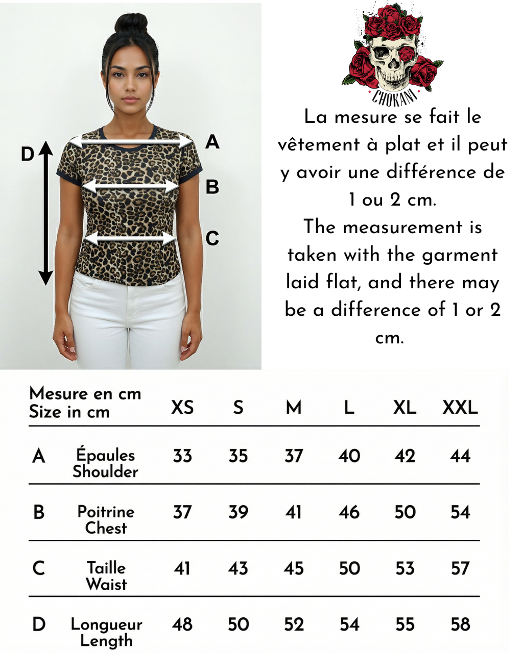 T-shirt léopard imprimé sauvage