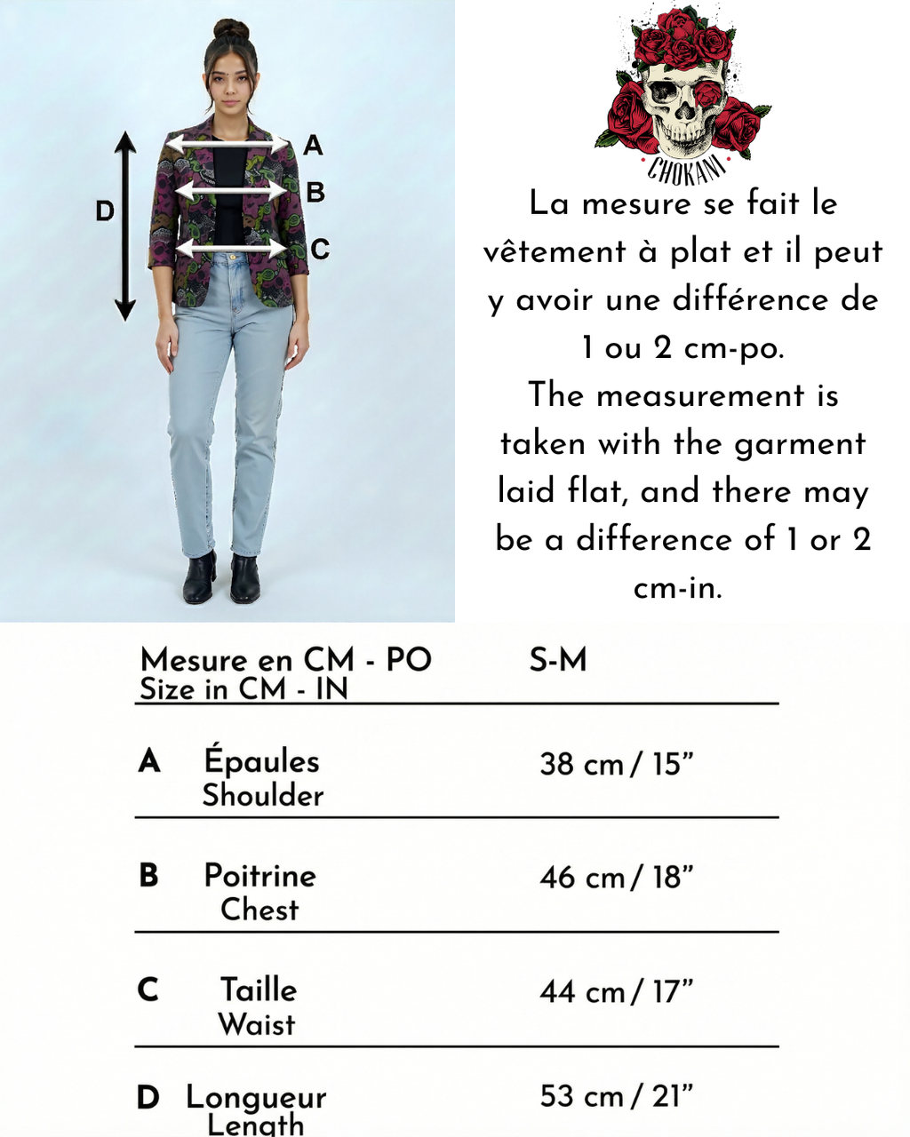 Blazer artistique femme skull