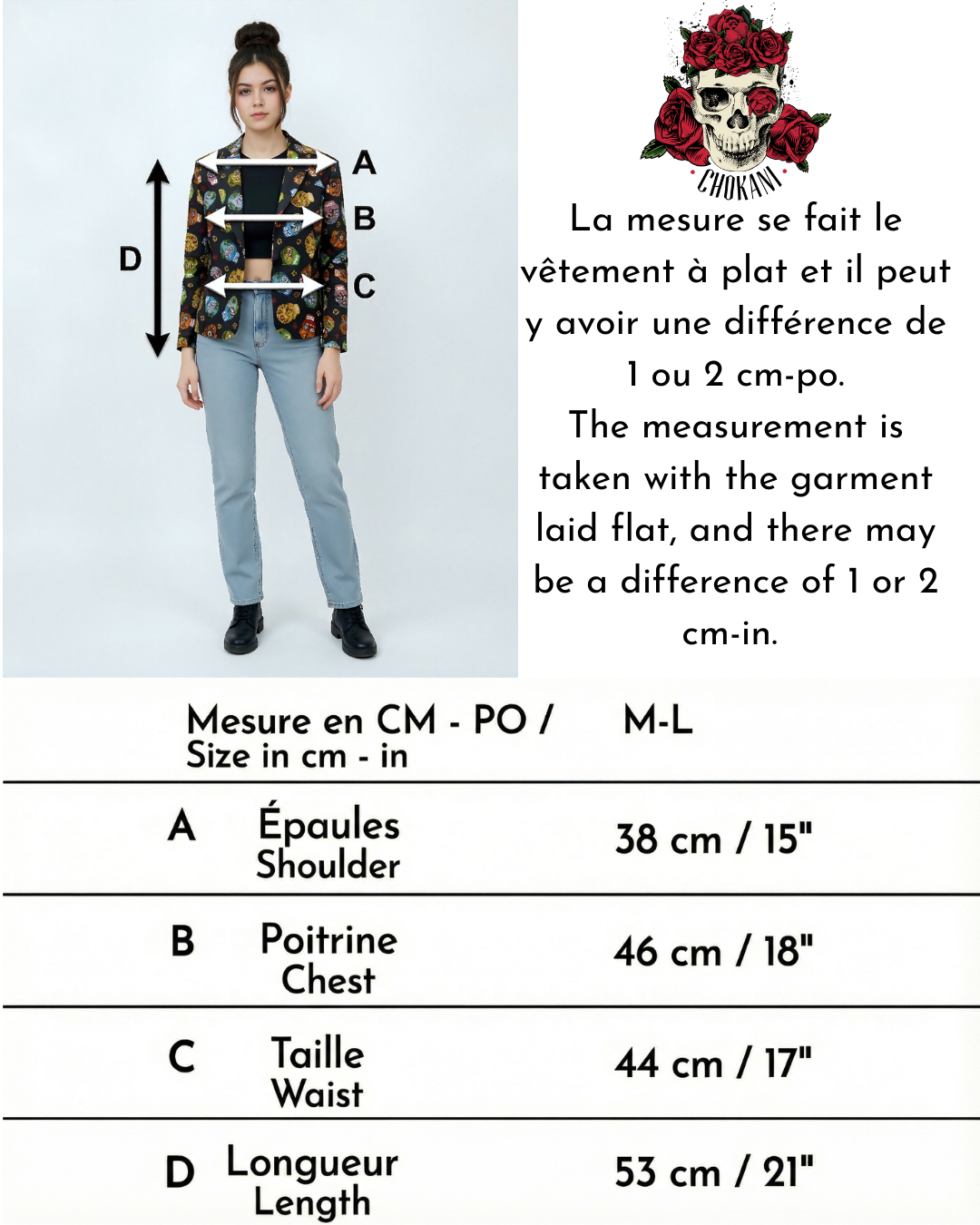 Veste tailleur crânes colorés