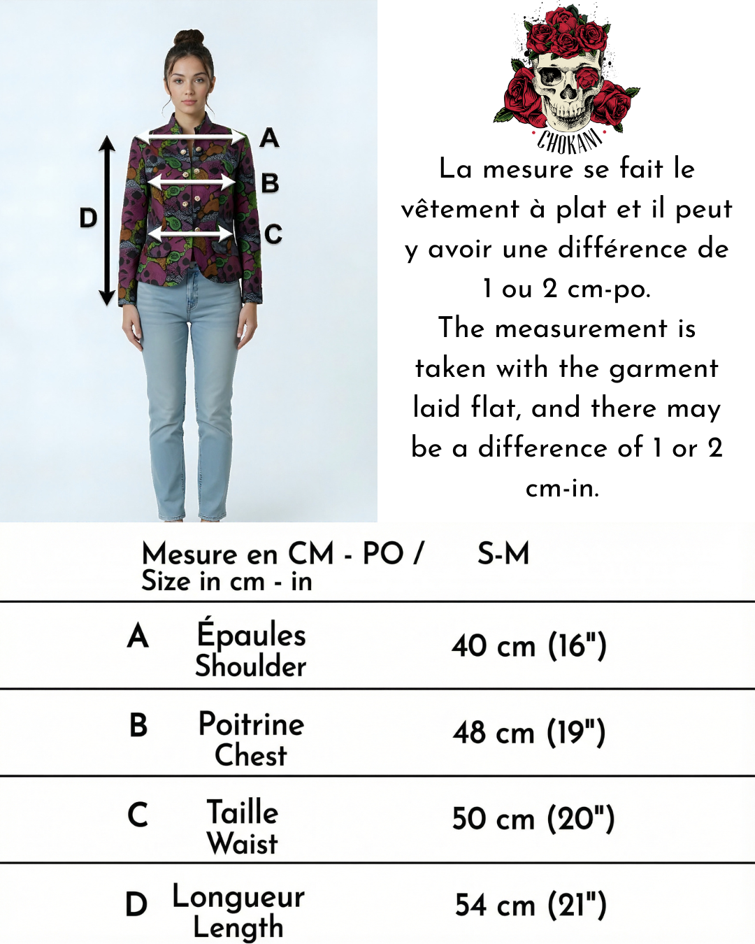 Veste skull colorée – Mode alternative chic