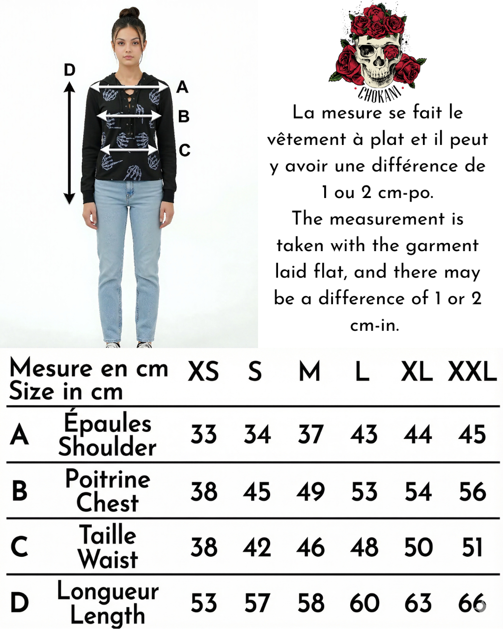 Sweat noir motifs squelette