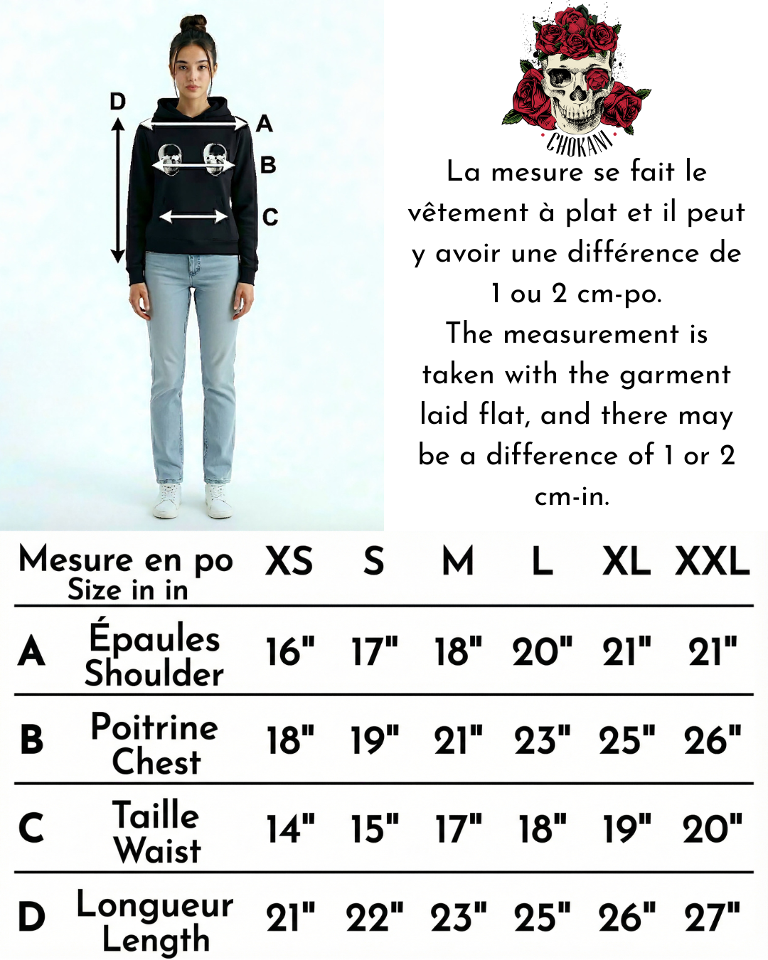 Hoodie Gothic Chic Noir