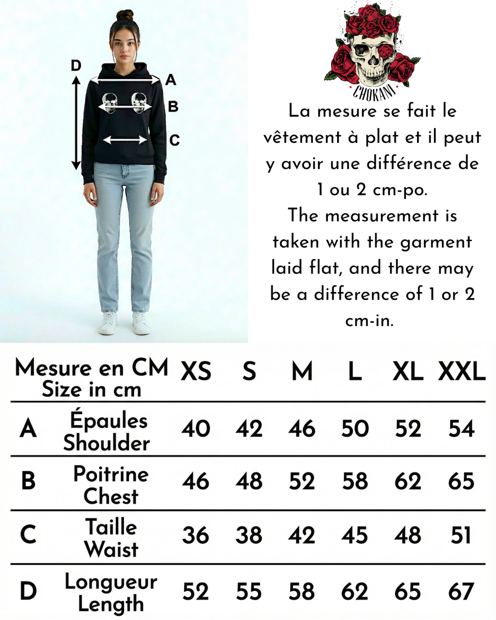 Hoodie Gothic Chic Noir