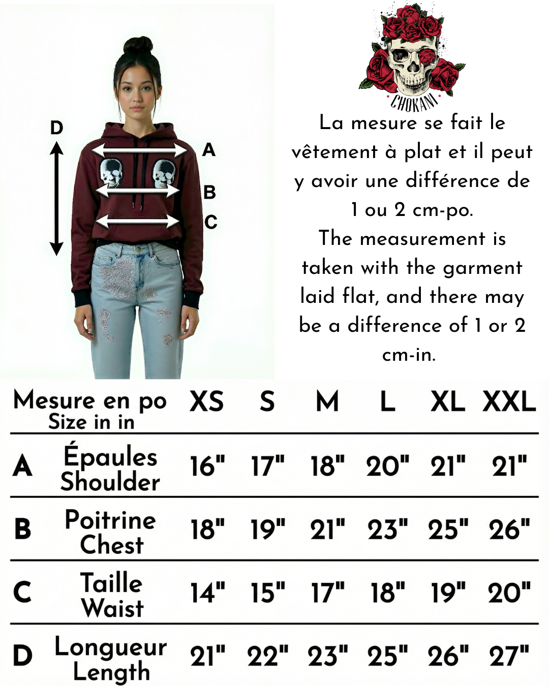 Hoodie Gothic Bordeaux