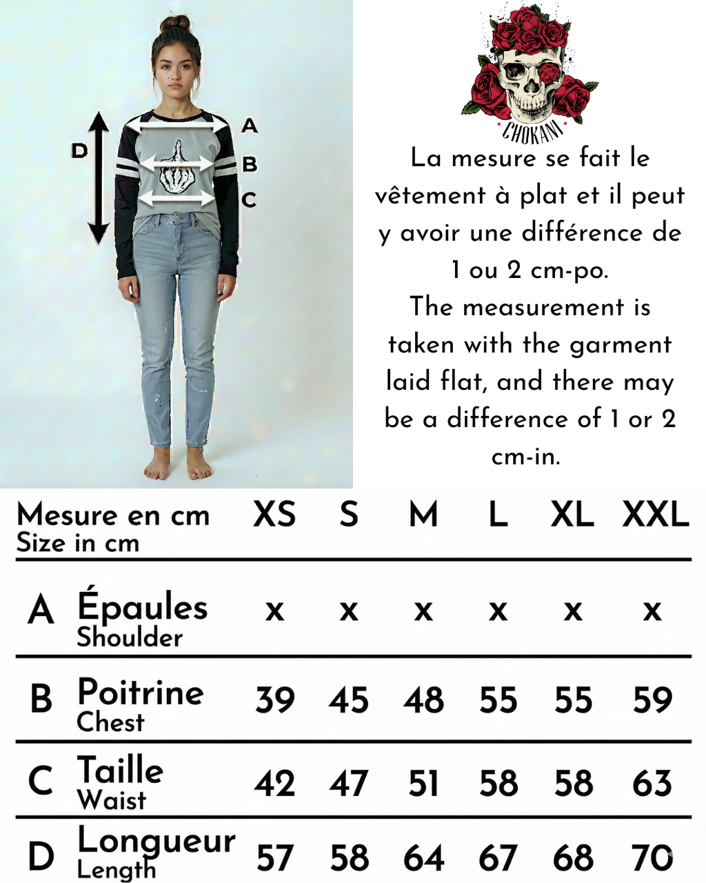 Chandail rebelle avec main squelette