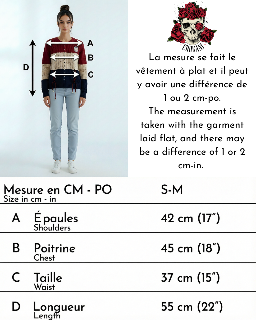 Pull bohème à motif Skull