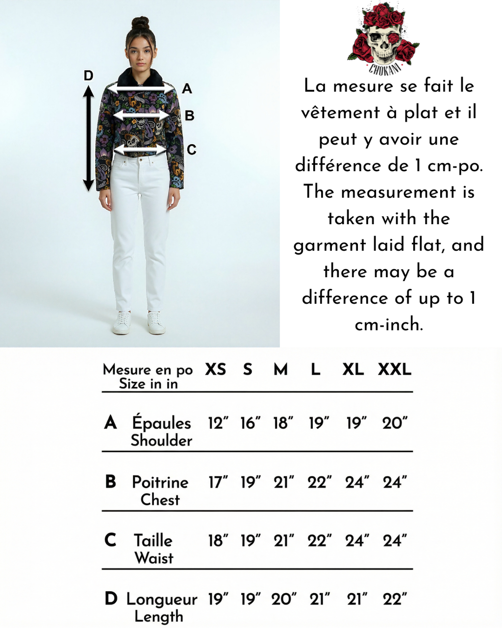 Short Calavera Floral Jacket