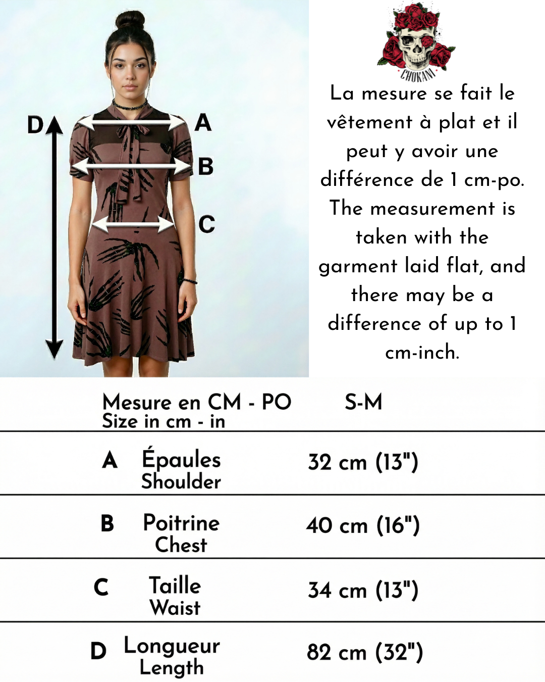 Robe goth chic femme