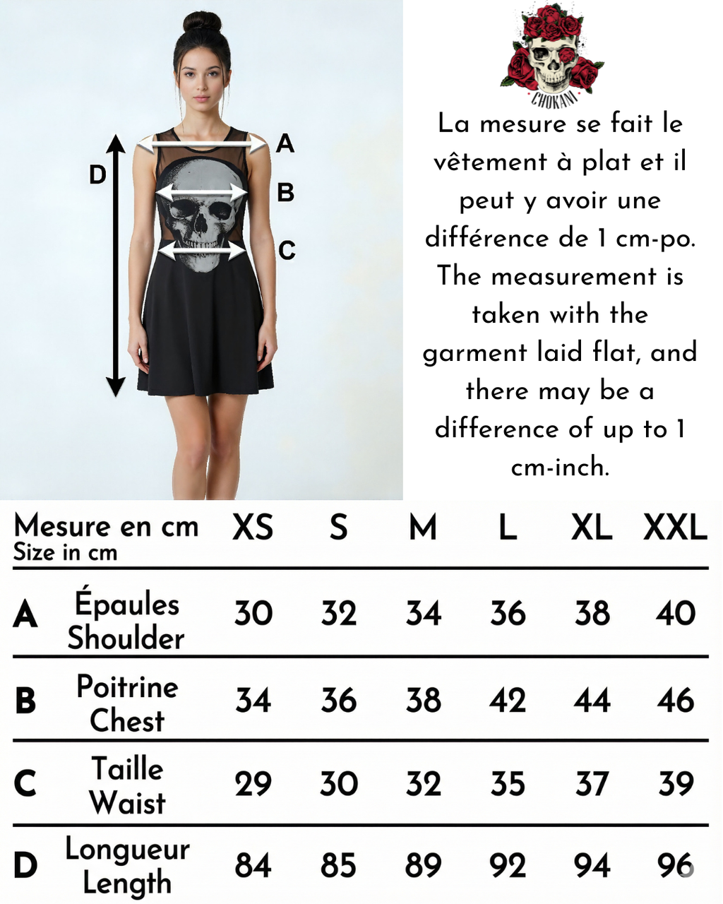 Robe mesh filet avec crâne