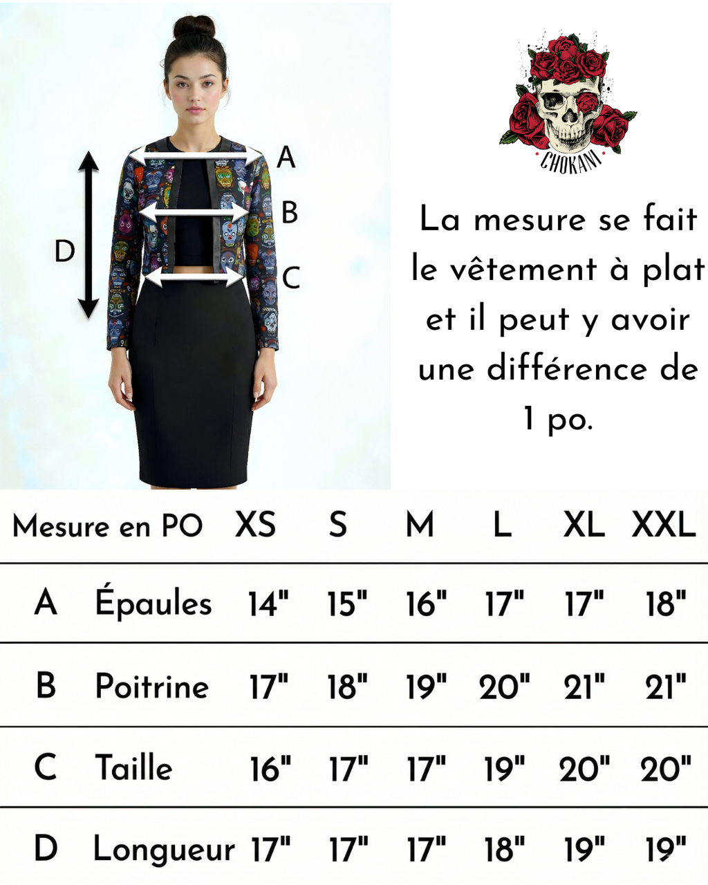 Crop blazer skull vibrant