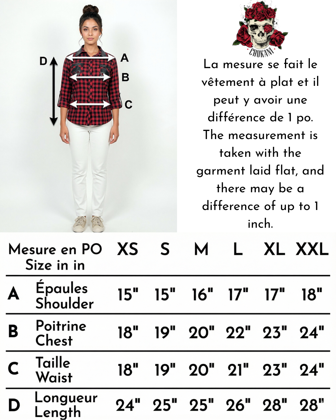 Chemise bûcheron à carreaux