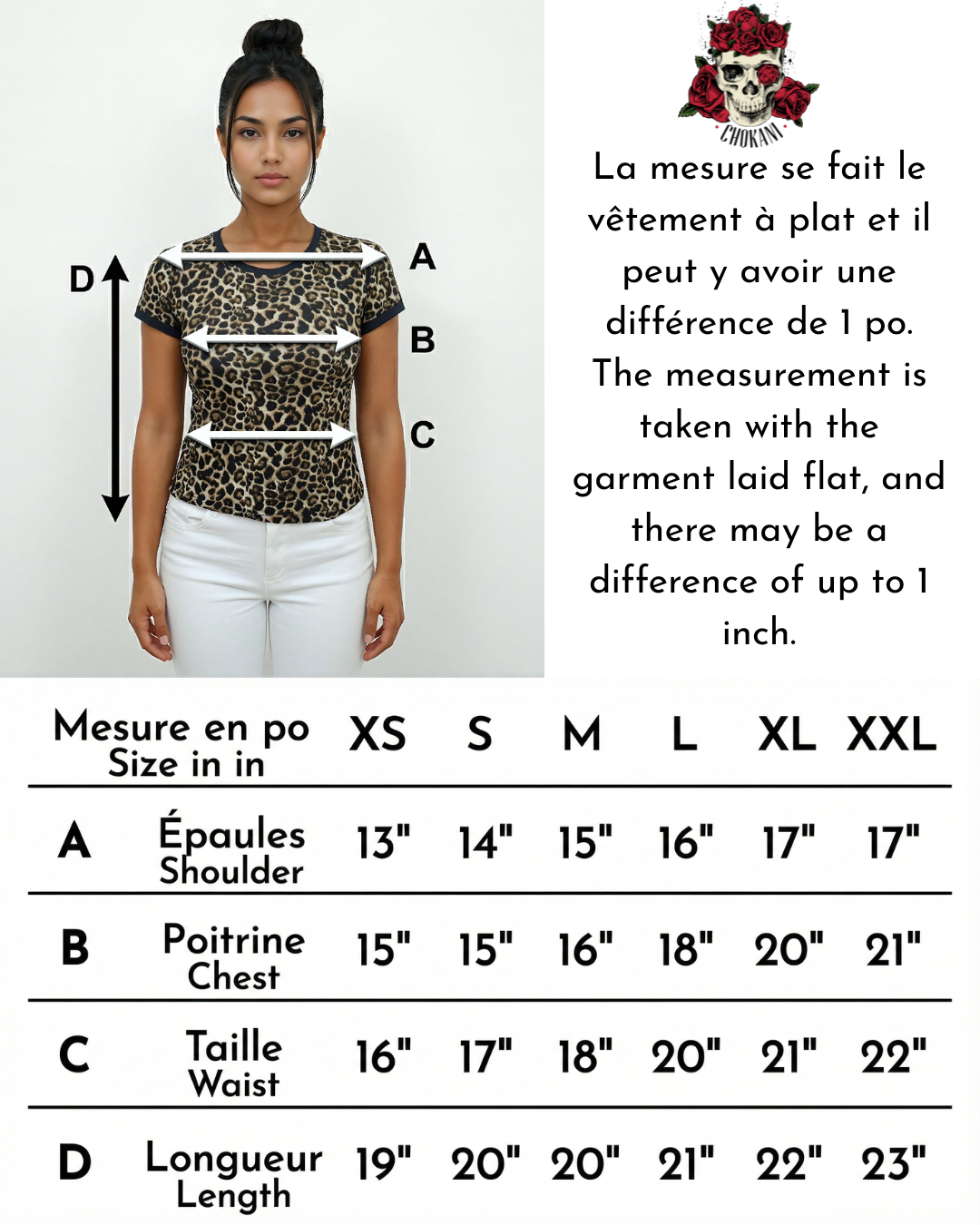 T-shirt léopard imprimé sauvage