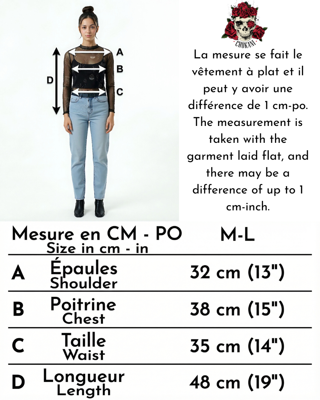 T-shirt mesh motifs squelette