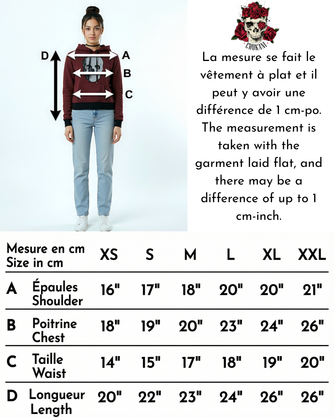 Sweat à capuche crâne femme