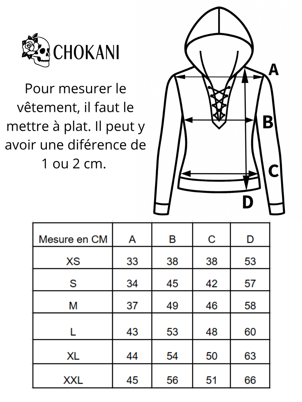 Hoodie Sexy à Lacets – Skull Dark Edition