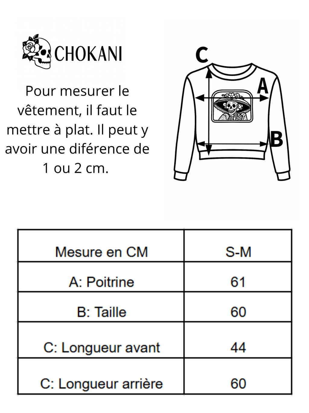 Haut court Catrina Día de los Muertos