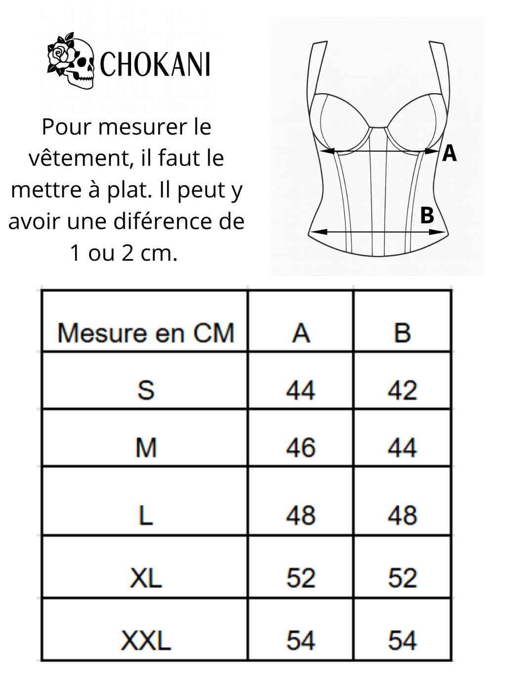 Blouse corset gothique noir