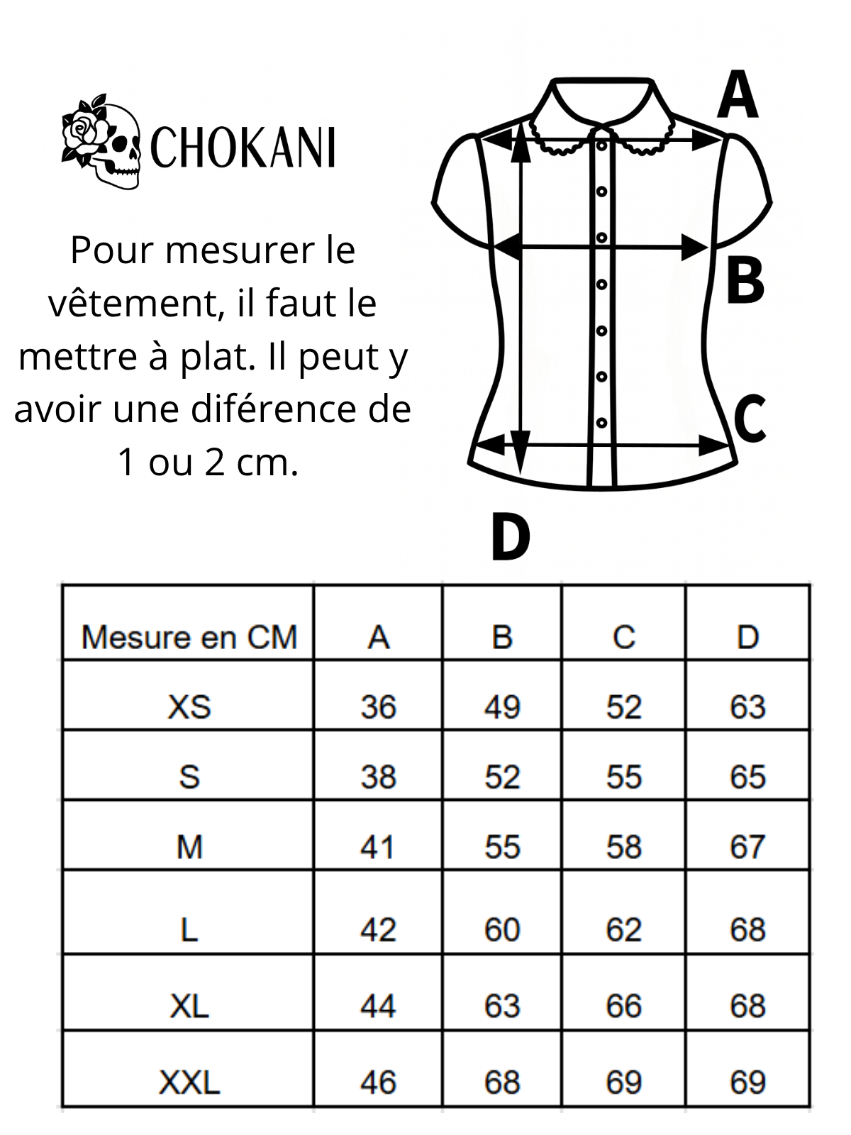 Haut noir ajusté avec col décoratif