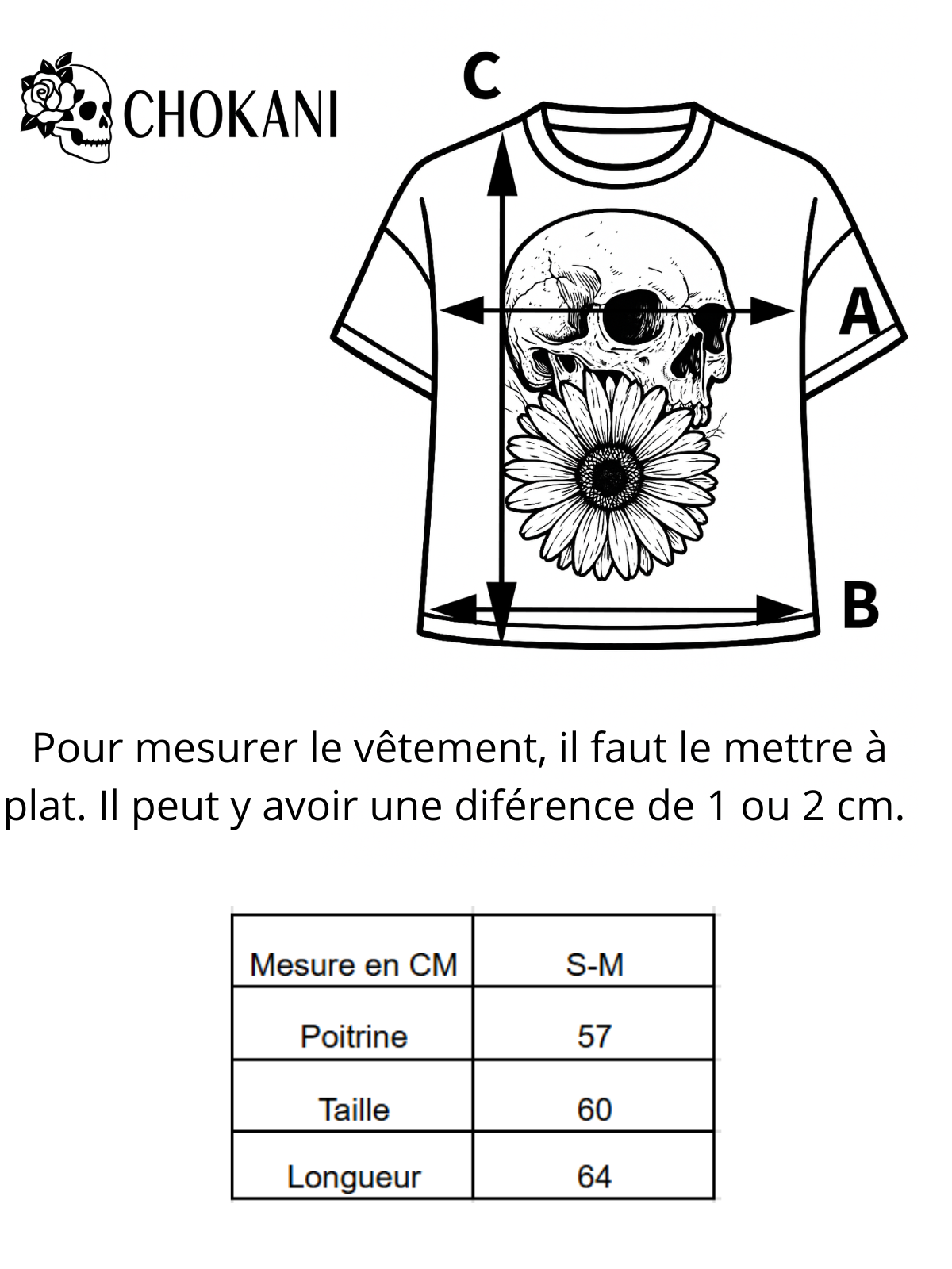 T-shirt skull femme noir