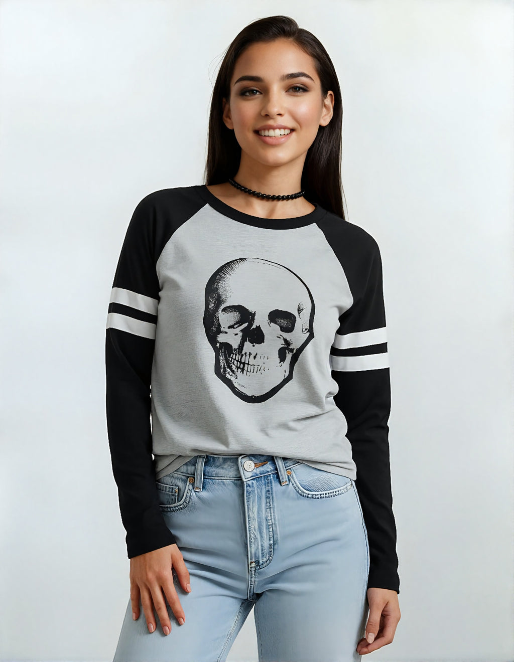 Chandail Rock Confortable avec Crâne