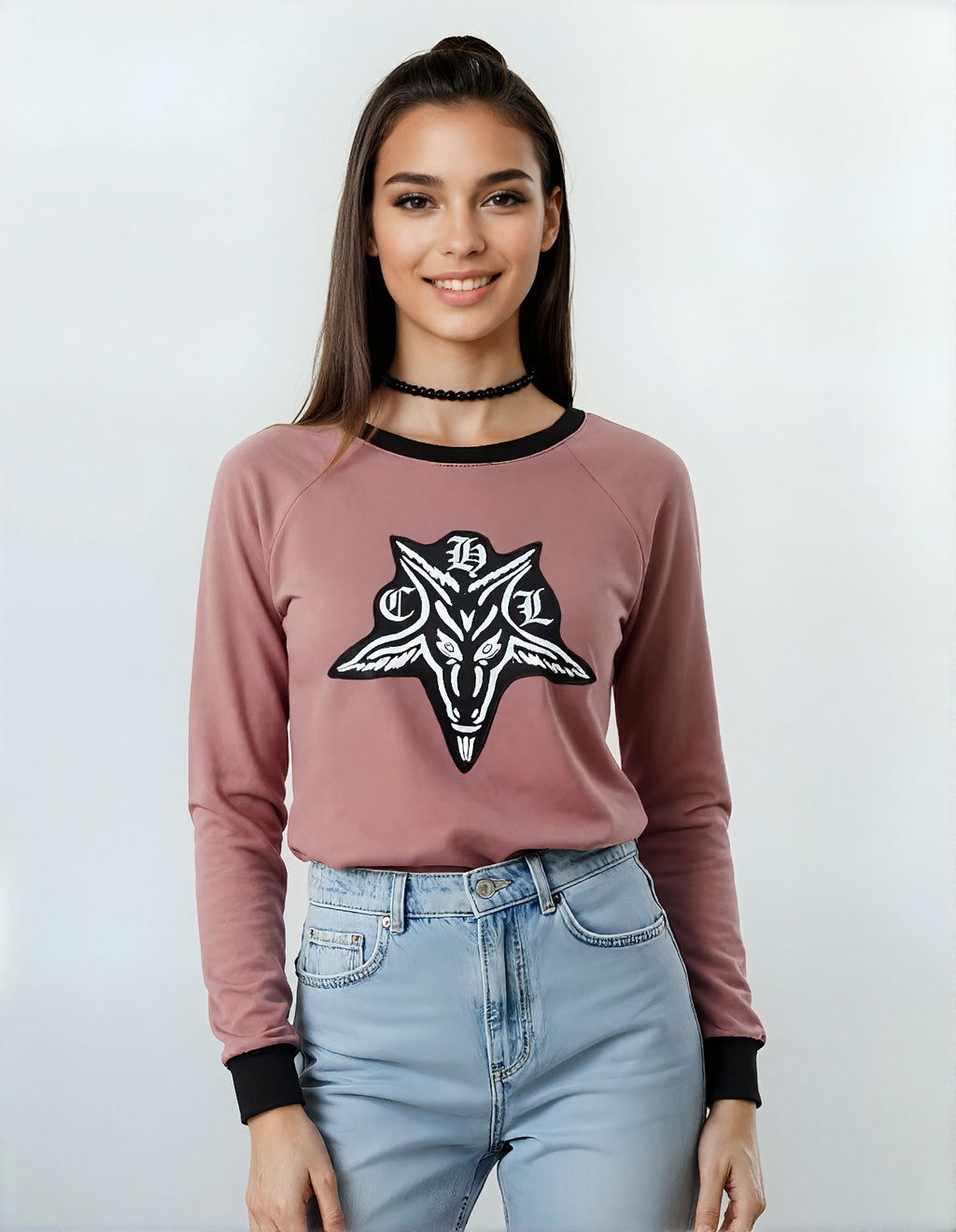 Sweat gothique rose bélier