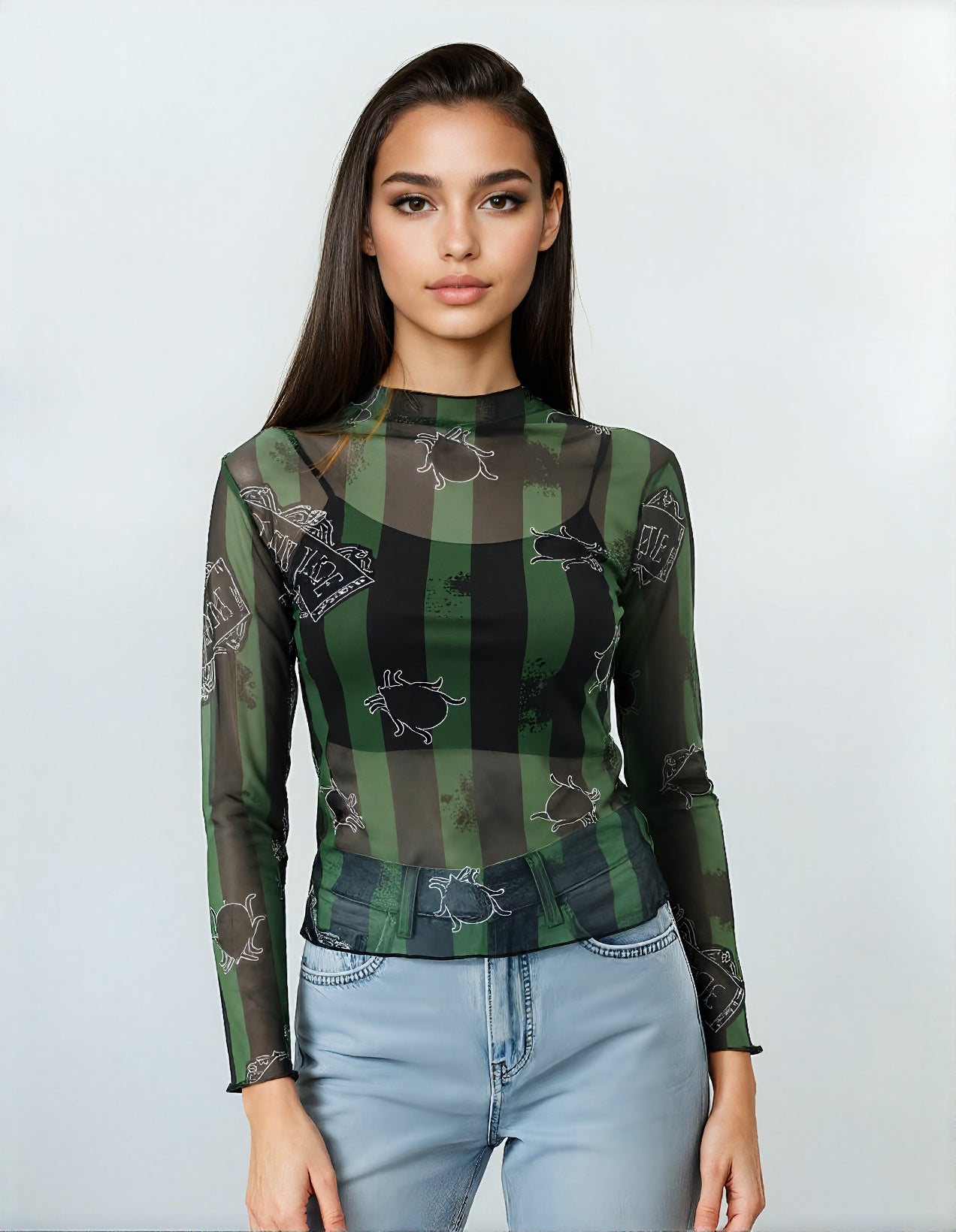 Haut alternatif en mesh vert