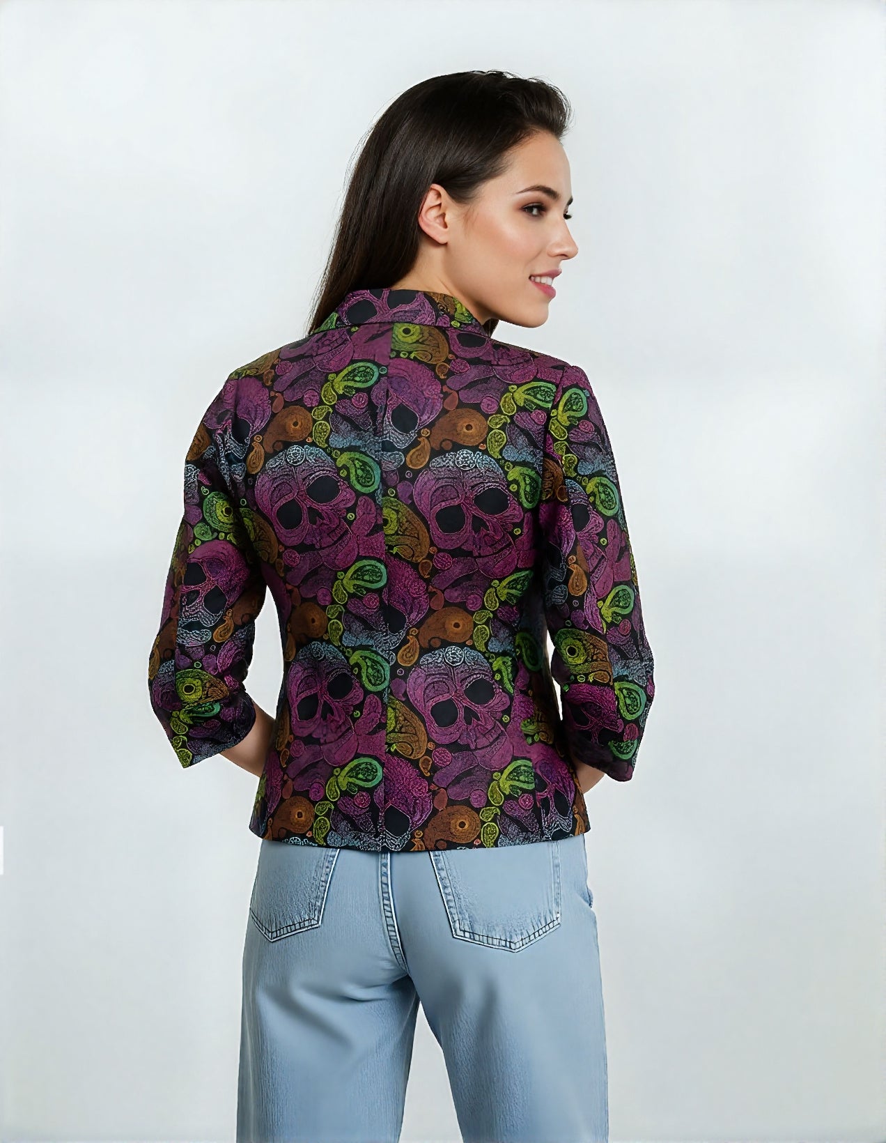 Blazer artistique femme skull