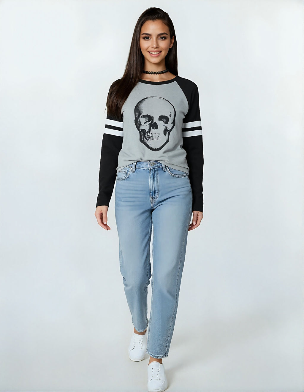 Chandail Rock Confortable avec Crâne