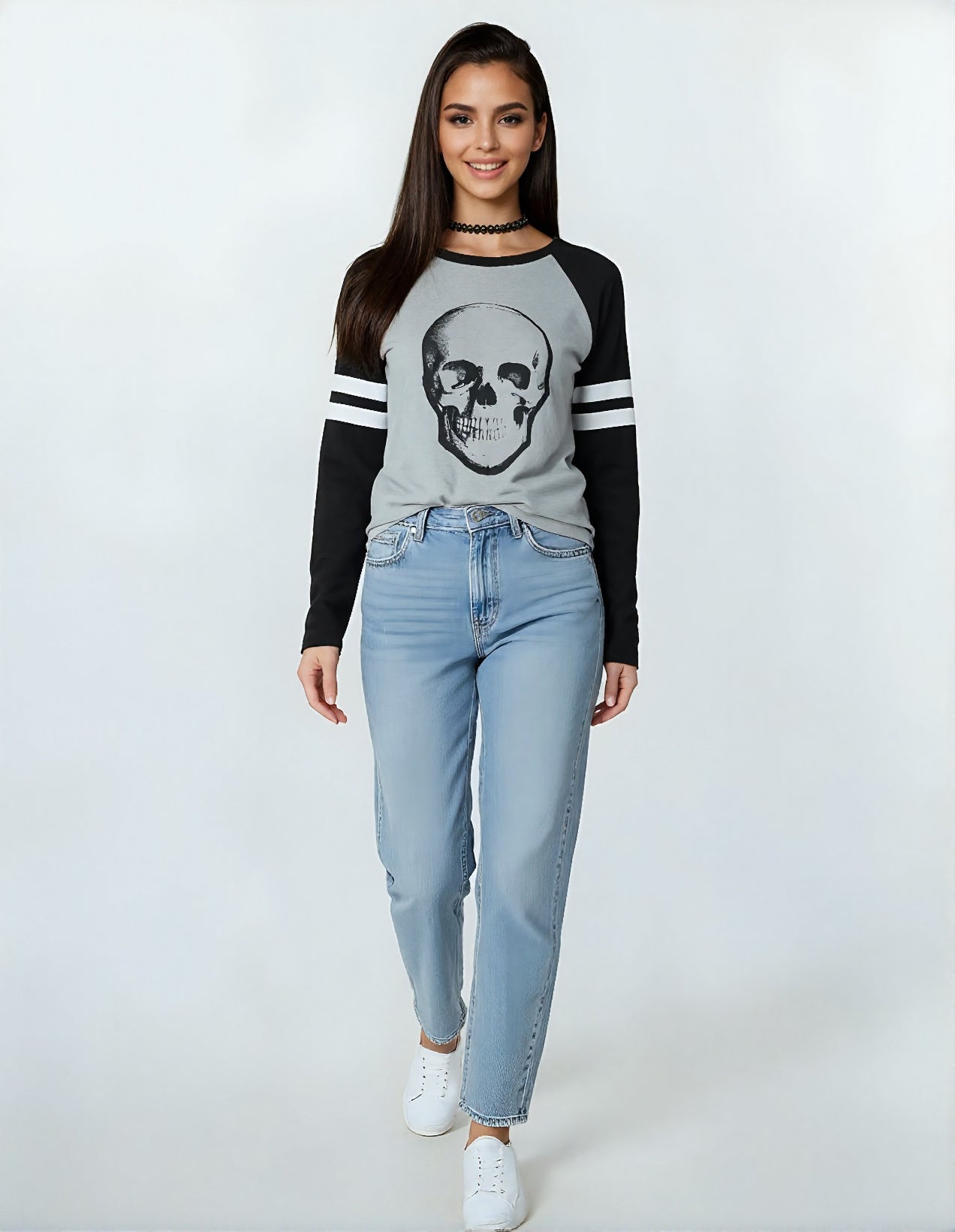 Chandail Rock Confortable avec Crâne