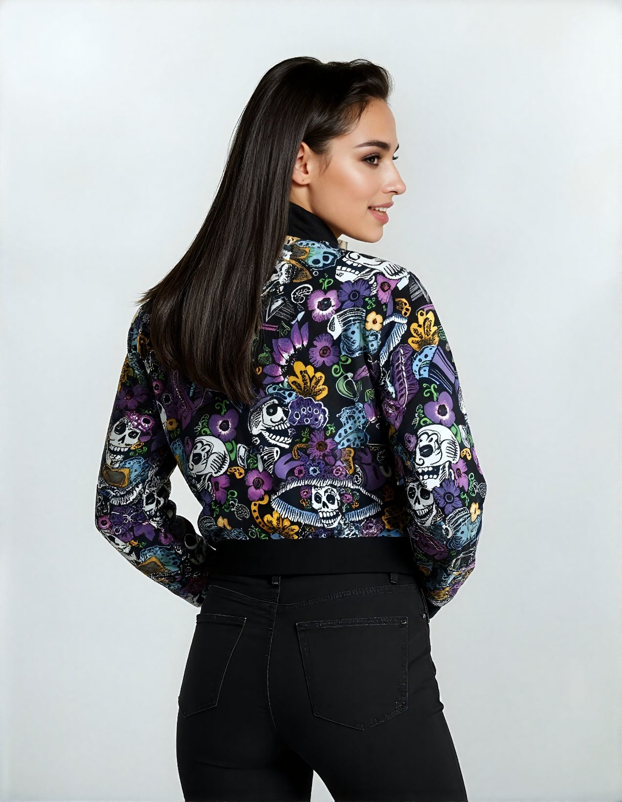 Blouson femme skull coloré