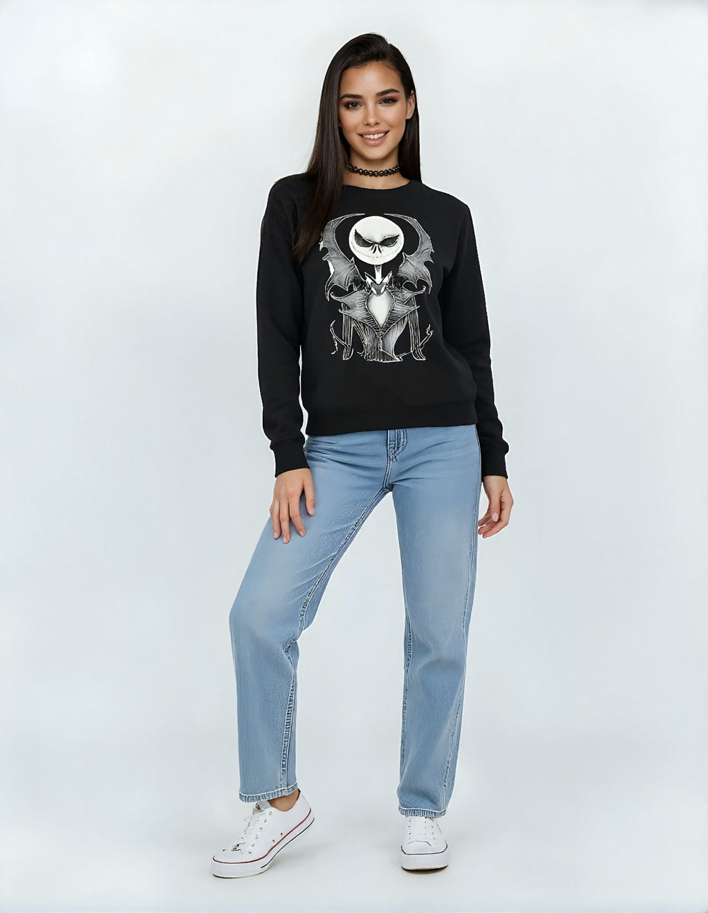 Chandail Skull Gothique Noir