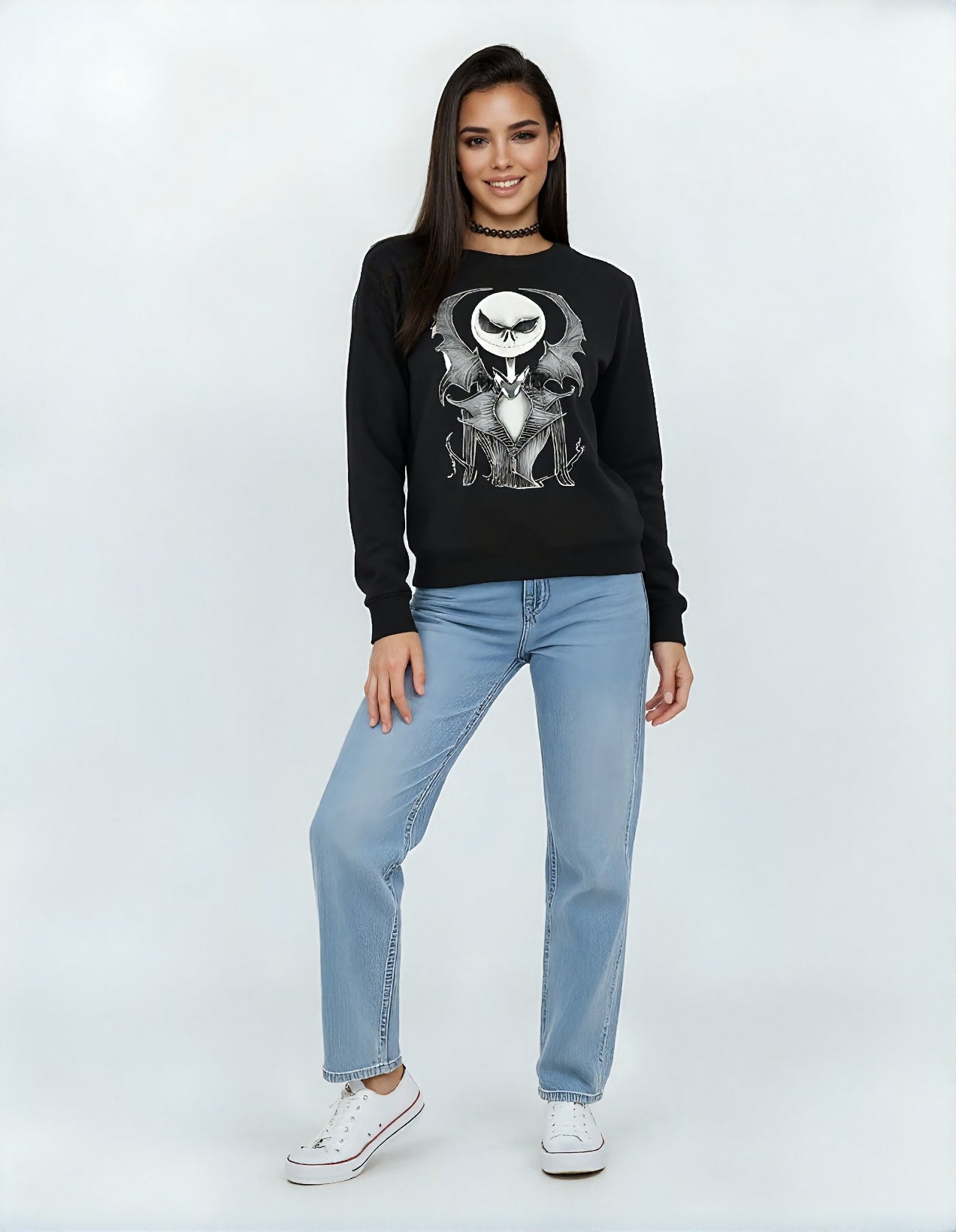 Chandail Skull Gothique Noir