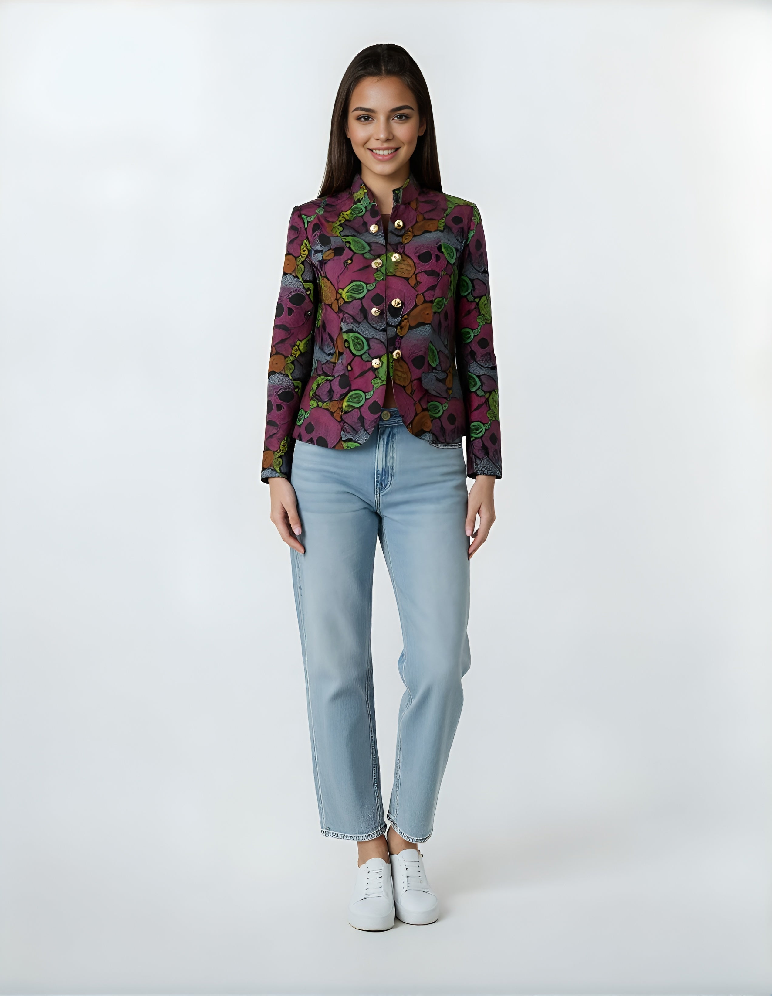 Veste skull colorée – Mode alternative chic