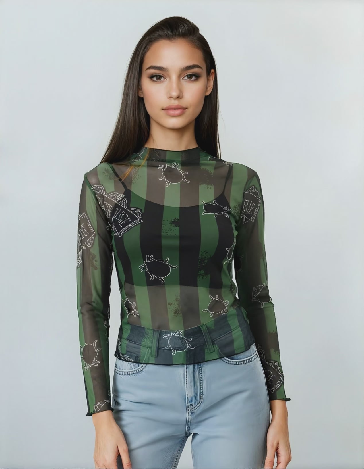 Haut alternatif en mesh vert