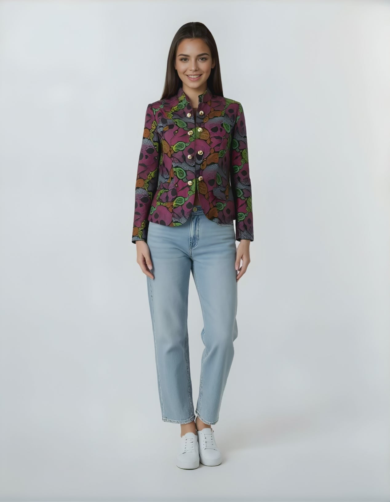 Veste skull colorée – Mode alternative chic