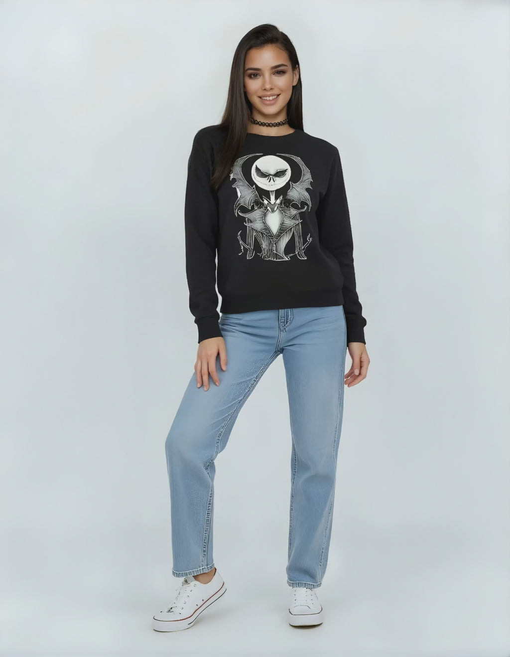 Chandail Skull Gothique Noir