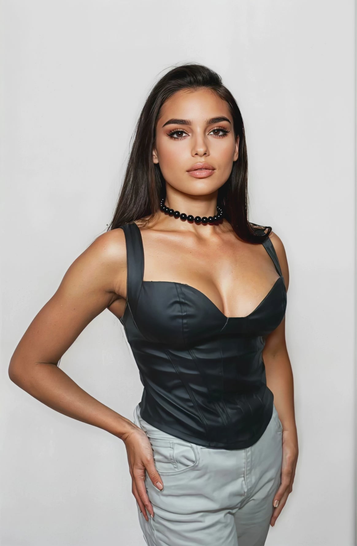 Blouse corset gothique noir