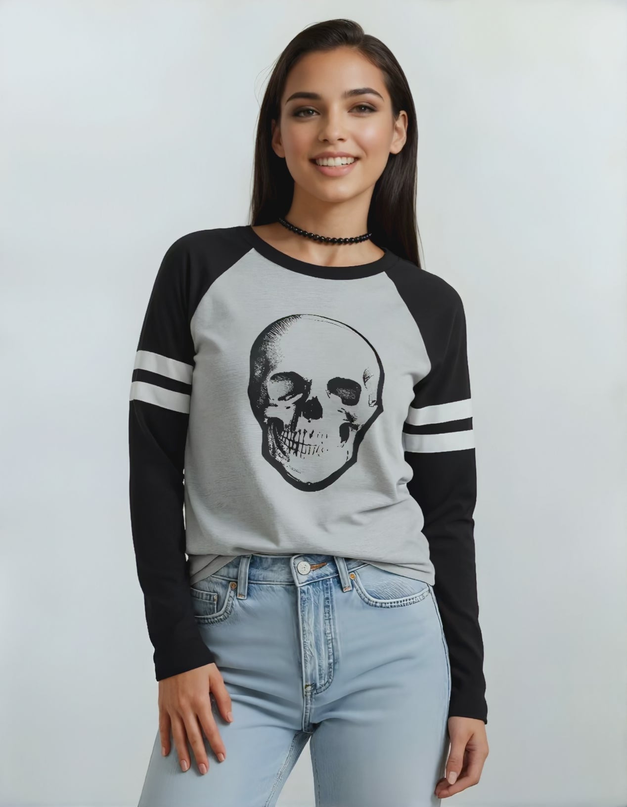 Chandail Rock Confortable avec Crâne